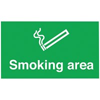 Safety Sign Smoking Area 300x500mm PVC