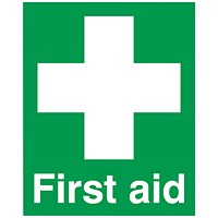 Safety Sign First Aid 100x250mm PVC