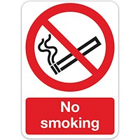 Safety Sign No Smoking A5 PVC