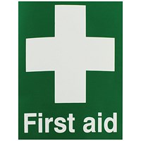 Safety Sign First Aid, 150x110mm, Self Adhesive