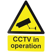 Warning Sign 400x300mm CCTV In Operation PVC