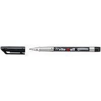 Stabilo Write-4-all Permanent Marker Pen, Fine, Waterproof, Black, Pack of 10