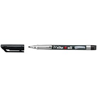Stabilo Write-4-all Permanent Marker Pen, Medium, Waterproof, Black, Pack of 10