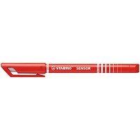 Stabilo Sensor F-tip Fineliner Pen Red (Pack of 10)