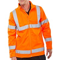 Beeswift Soft Shell Hi-Viz En20471 Jacket, Orange, 3XL