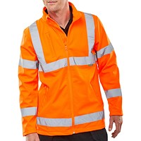 Beeswift Soft Shell Hi-Viz En20471 Jacket, Orange, XL