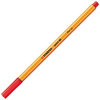 Stabilo Point 88 Fineliner Pen Red (Pack of 10)