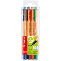 Stabilo Greenpoint Sign Pen Assorted (Pack of 4)