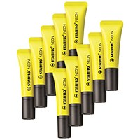 Stabilo Neon Highlighter Yellow (Pack of 10)