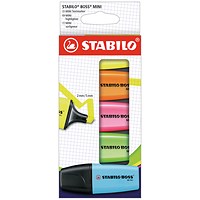 Stabilo Boss Mini Highlighters Card Wallet Assorted (Pack of 5)