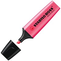 Stabilo Boss Highlighters, Pink, Pack of 10 Stabilo Boss Highlighters, Pink, Pack of 10