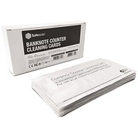 Safescan Banknote Counter Cleaning Cards, White, Pack of 15 Safescan Banknote Counter Cleaning Cards, White, Pack of 15