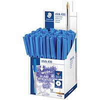 Staedtler Stick 430 Ballpoint Pen, Medium, Blue, Pack of 50 Staedtler Stick 430 Ballpoint Pen, Medium, Blue, Pack of 50