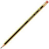 Staedtler 120 Noris Pencil, Cedar Wood, with Eraser HB, Pack of 12