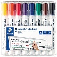 Staedtler Lumocolor 351 Drywipe Marker, Assorted, Pack of 8