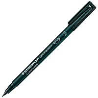 Staedtler Lumocolor Permanent Pen, Superfine, Black, Pack of 10