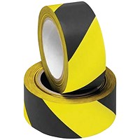 Everyday Hazard Tape, Yellow, Black, 50mm x 33m