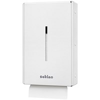 Satino Cardboard Hand Towel Dispenser, Includes 360 Hand Towels, White, Pack of 6