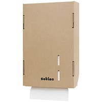 Satino Cardboard Hand Towel Dispenser, Includes 360 Hand Towels, Brown, Pack of 6