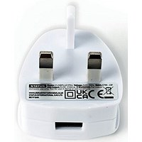 Status Power Adapter Plug, USB Type A, 1m Cable, White