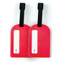 Status Travel Luggage Tags Red (Pack of 2)