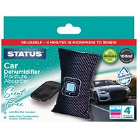 Status Scent Free Reusable Car Dehumidifier Black