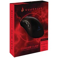 SureFire Condor Claw Gaming Mouse, 8 Button, Black