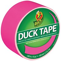 Ducktape Coloured Tape 48mmx13.7m Neon Pink (Pack of 6)