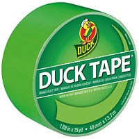 Ducktape Coloured Tape 48mmx13.7m Neon Green (Pack of 6)