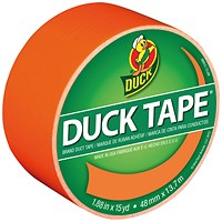 Ducktape Coloured Tape 48mmx13.7m Neon Orange (Pack of 6)