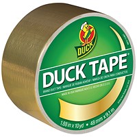 Ducktape Coloured Tape 48mmx9.1m Gold (Pack of 6)