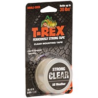 T-Rex Mounting Tape Roll, 25mmx1.5m, Clear, Pack of 6