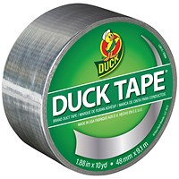Ducktape Coloured Tape 48mmx9.1m Chrome Silver (Pack of 6)
