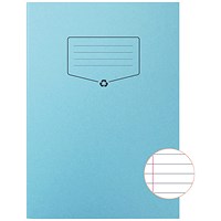 Silvine Eco Recycled Exercise Book, Lined/Margin, 64 Pages, A4, Pack of 10