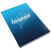 Silvine Luxpad Casebound Notebook Lined 160 Pages A5 Blue Gloss (Pack of 5)