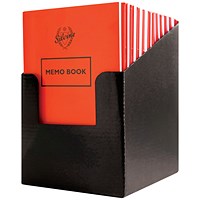Silvine Stapled Memo Book, 159x95mm, Ruled, 72 Pages, Red, Pack of 24