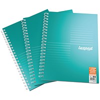 Silvine Luxpad Professional Wirebound Notebook, A4+, Ruled with Margin, 200 Pages, Pack of 3