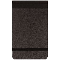 Silvine Casebound Pocket Notebook, 127x82mm, Ruled, 160 Pages, Black, Pack of 12