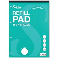 Silvine Refill Pad 160 Pages Ruled Dot Grid A4 Teal (Pack of 6)