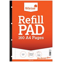 Silvine Ruled Sidebound Refill Pad A4 160 Pages (Pack of 6)