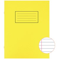Silvine Exercise Book, Ruled, 229x178mm, Yellow, Pack of 10 Silvine Exercise Book, Ruled, 229x178mm, Yellow, Pack of 10
