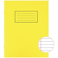 Silvine Exercise Book Ruled 229x178mm Yellow (Pack of 10)