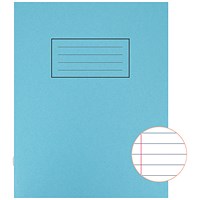 Silvine Ruled Exercise Book, 229x178mm, 80 Pages, Blue, Pack of 10