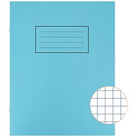 Silvine Exercise Book, 7mm Squares, 229x178mm, Blue, Pack of 10