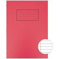 Silvine Ruled Exercise Book, A4, With Margin, 80 Pages, Red, Pack of 10 Silvine Ruled Exercise Book, A4, With Margin, 80 Pages, Red, Pack of 10
