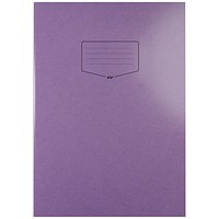 Silvine Tough Shell Exercise Book, A4+, Purple, Pack of 25 Silvine Tough Shell Exercise Book, A4+, Purple, Pack of 25