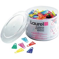 Plastic Paperclips 60mm Assorted (Pack of 75)