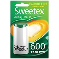 Sweetex Calorie-Free Sweeteners, 600 Tablets, Pack of 12