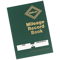 Simplex Mileage Record Book Hardback