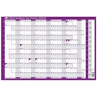 Sasco Academic Year Planner, Unmounted, 915x610mm, 2025-26